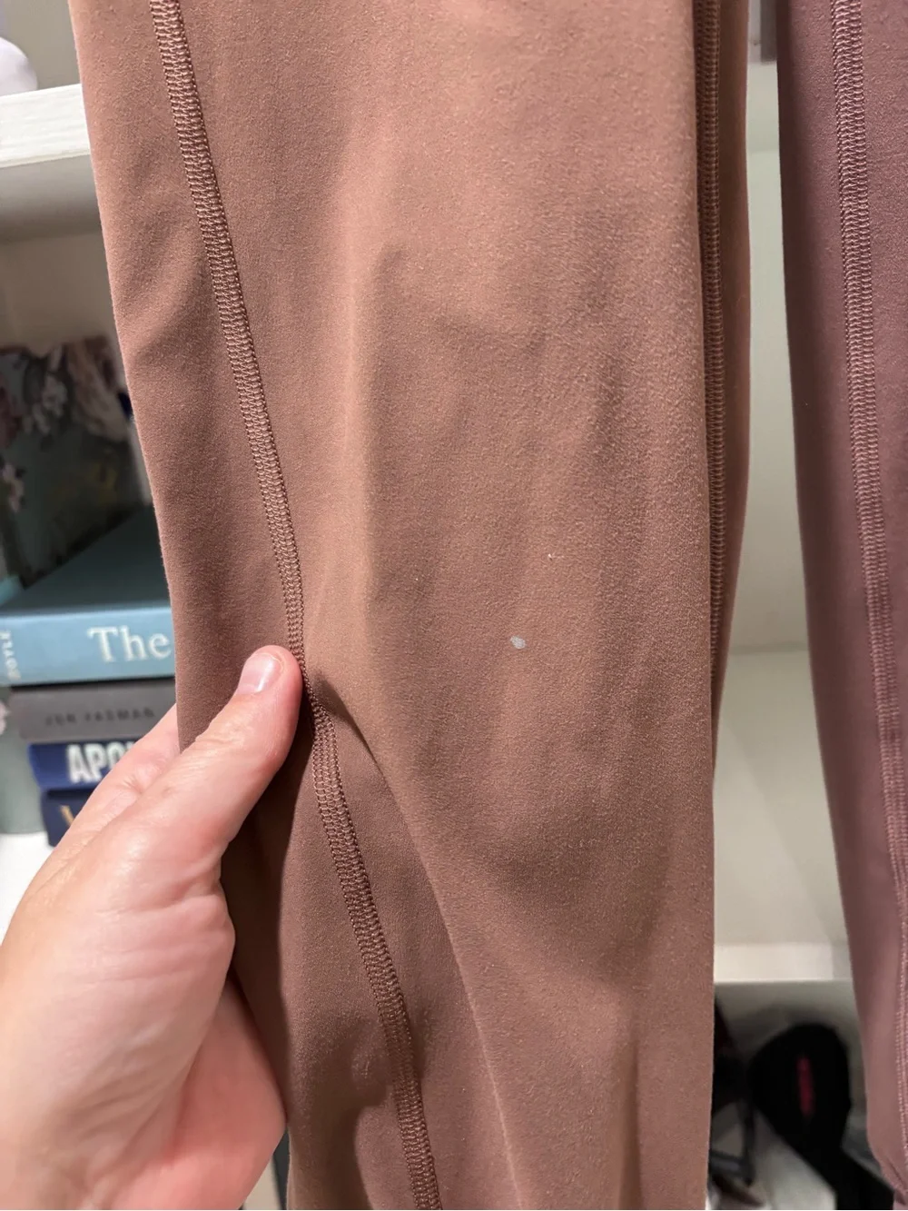 Lululemon Women's High-Waist Jogger Pants leggings with paint marks 4